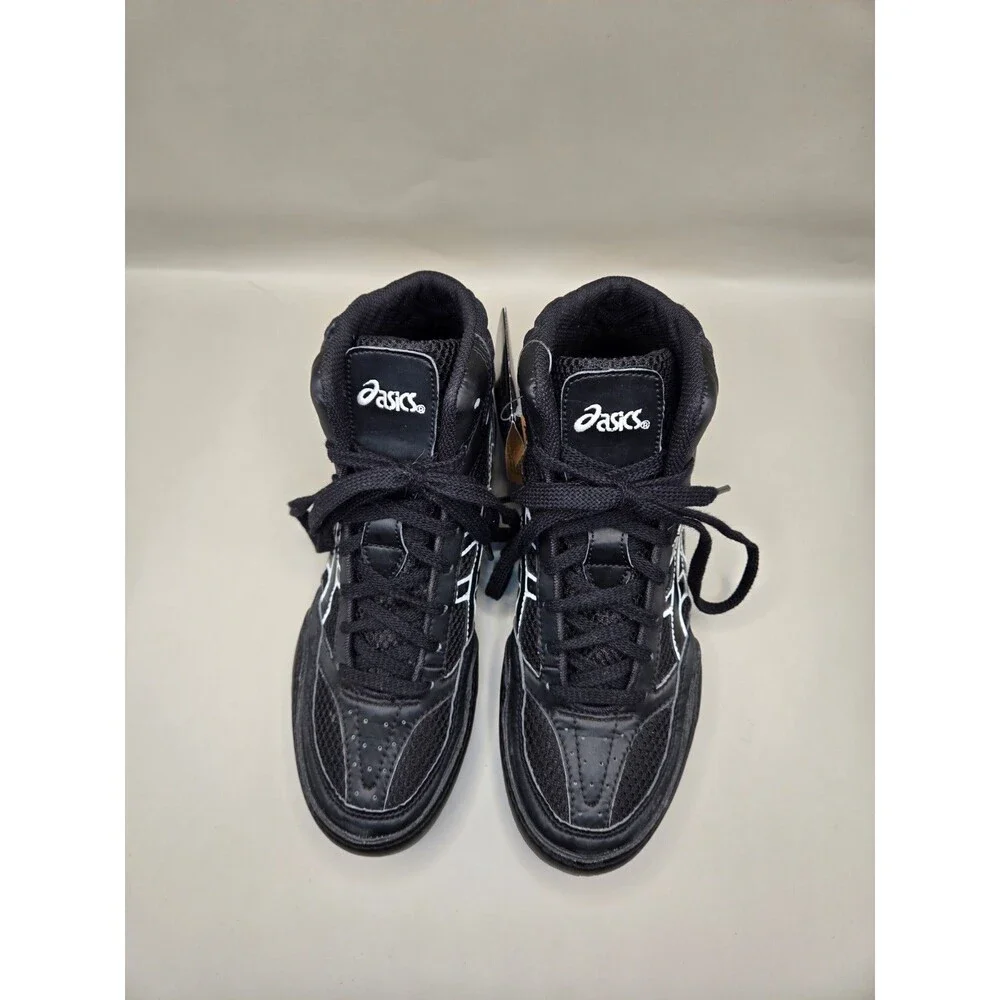 Asics Split Second Wrestling Shoes Men's 6.5 Black White Gum Training Gym jy601